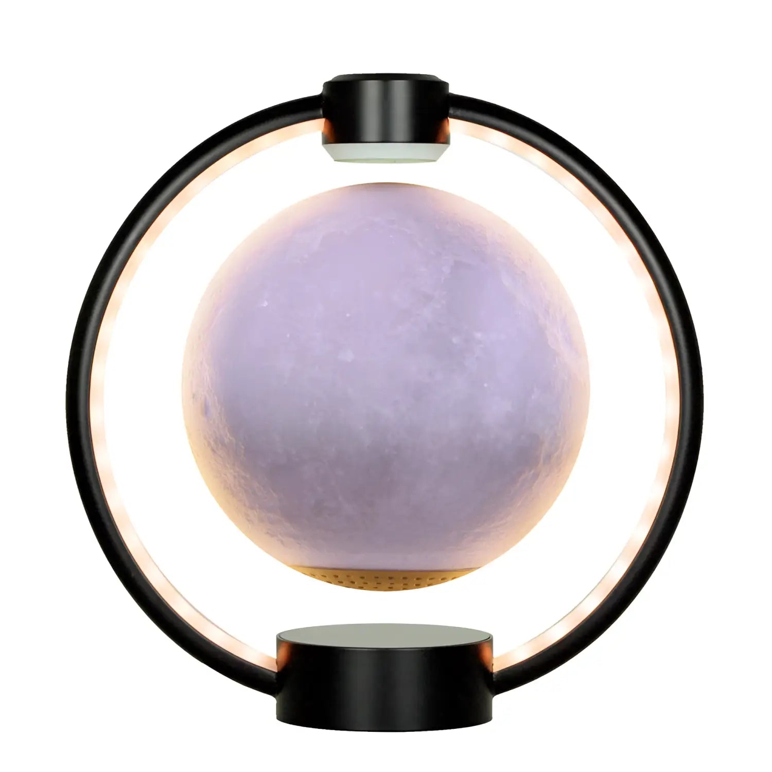 Floating Moon Lamp with Bluetooth Speaker and Colorful Lights - Black Moon / US - Table Lamps