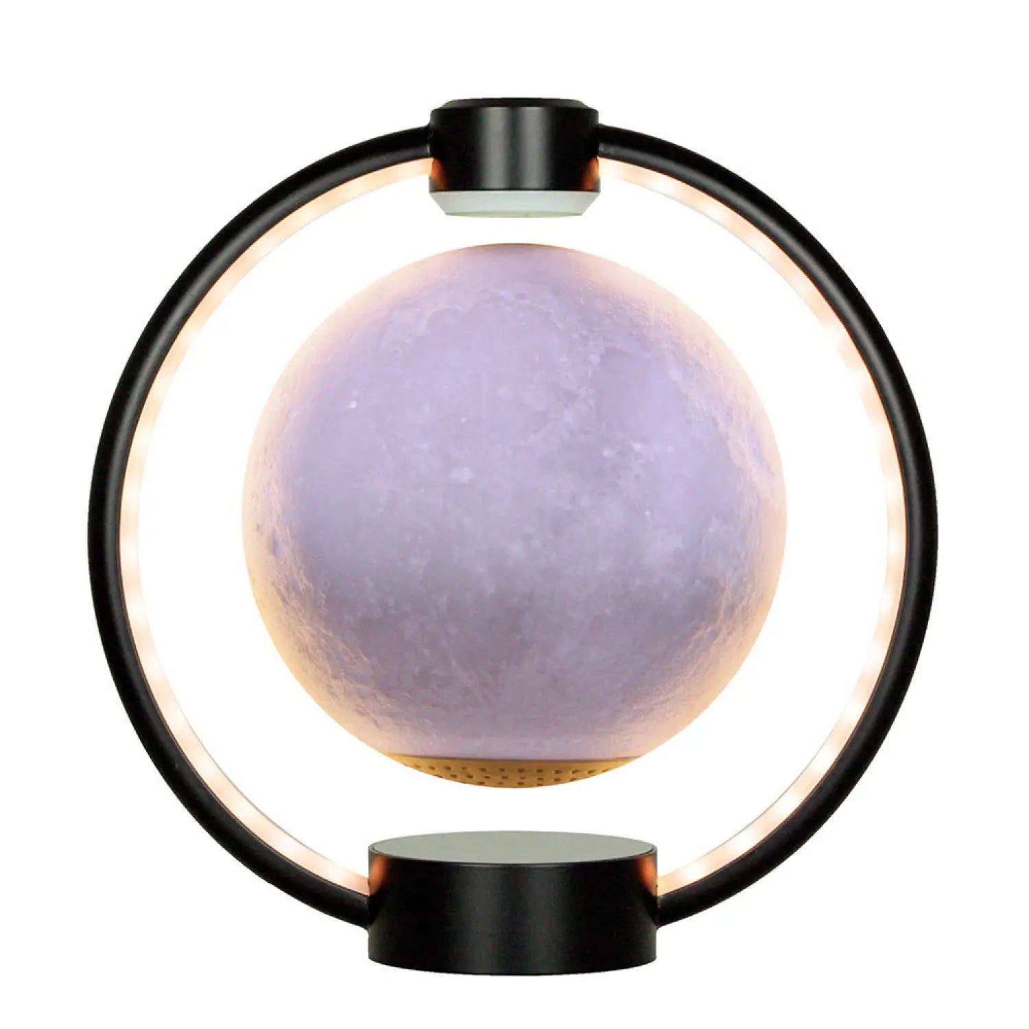 Floating Moon Lamp with Bluetooth Speaker and Colorful Lights - Black Moon / US - Table Lamps