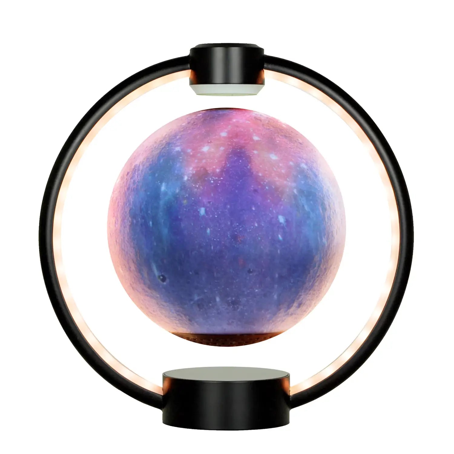 Floating Moon Lamp with Bluetooth Speaker and Colorful Lights - Black Starry Sky / US - Table Lamps