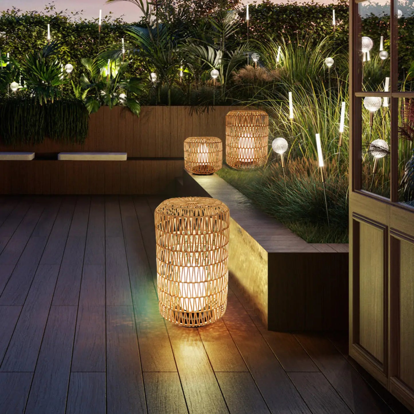 Floor Lamp Vintage Waterproof Light for Garden & Balcony - Floor Lamp
