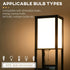 Floor Lamp with Shelves – Modern Standing Lamp - Black / 300x190x420 mm - Floor Lamp