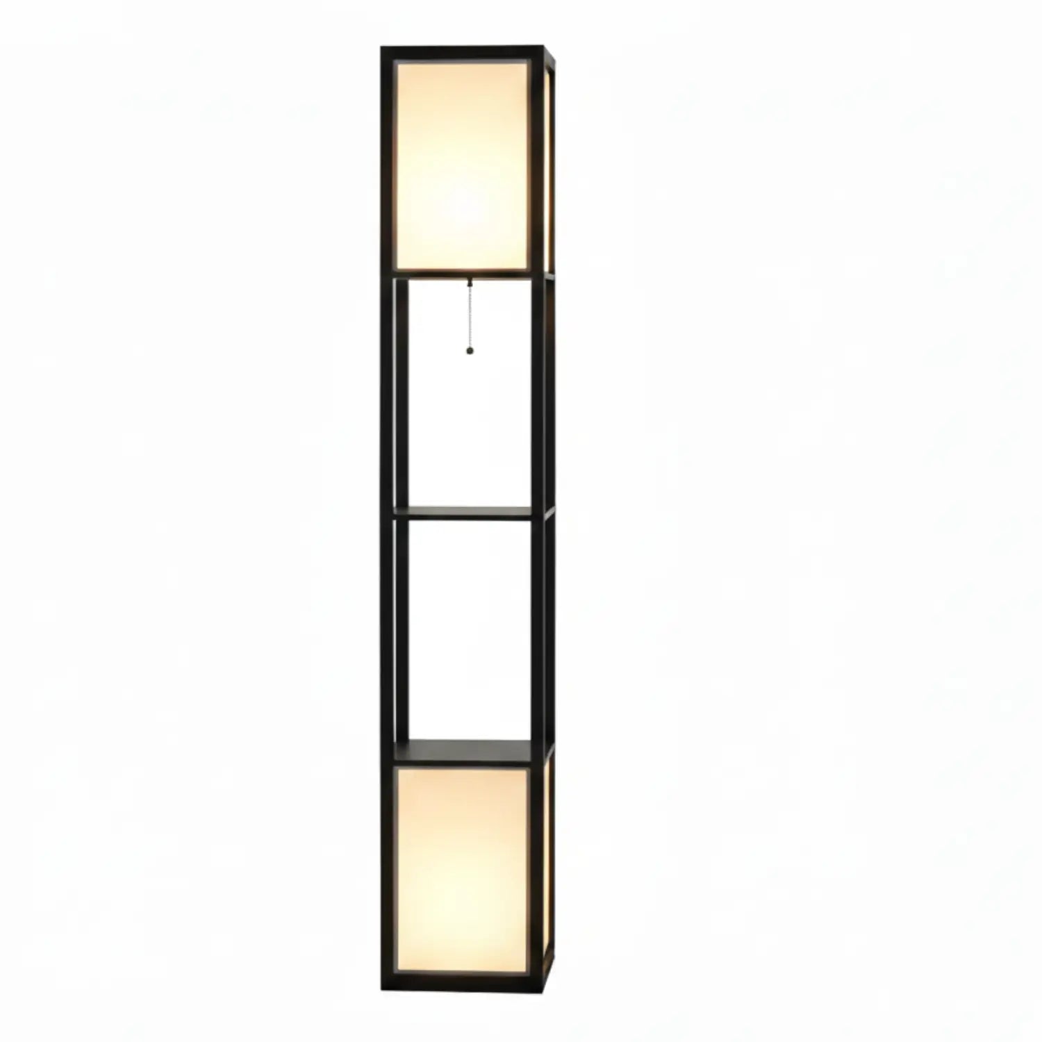 Floor Lamp with Shelves – Modern Standing Lamp - Black / 300x190x420 mm - Floor Lamp
