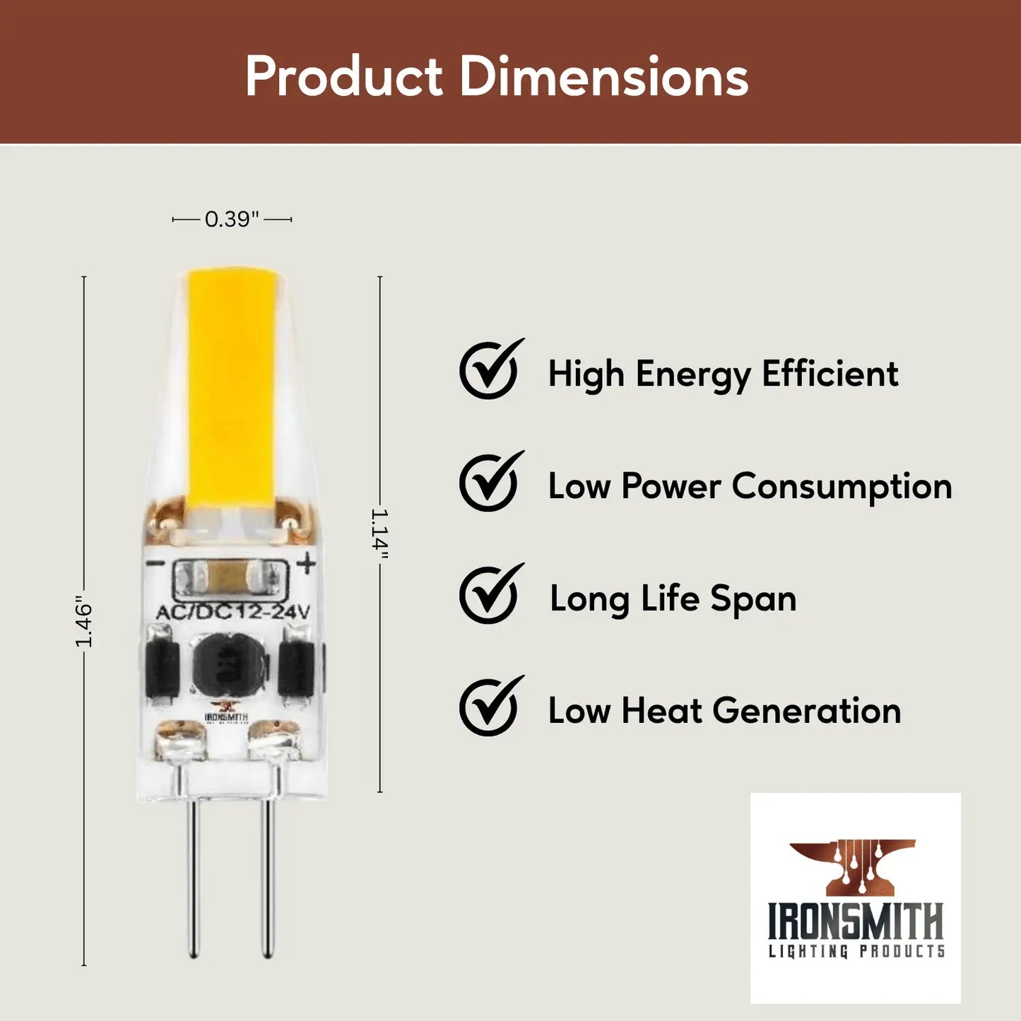 G4 JC LED Bi-Pin Bulb - Dimmable Silicon Light Bulb Types - Dimmer Switch