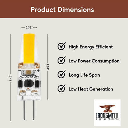 G4 JC LED Bi-Pin Bulb - Dimmable Silicon Light Bulb Types - Dimmer Switch