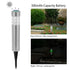 Garden Solar Lamps with RGB Lighting and Stainless Steel Build - Silver - 12V Hanging Light