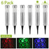 Garden Solar Lamps with RGB Lighting and Stainless Steel Build - Silver - 12V Hanging Light