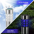 Garden Solar Lamps with RGB Lighting and Stainless Steel Build - Silver - 12V Hanging Light