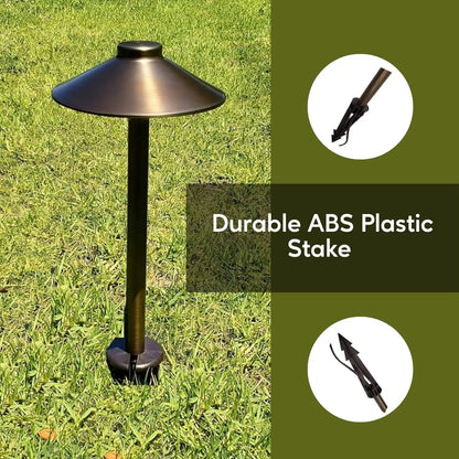 Garden Stake - 8-Inch Low Profile 1/2’’ NPT Thread with Side Wireway | 20 Pack - Spike Mount