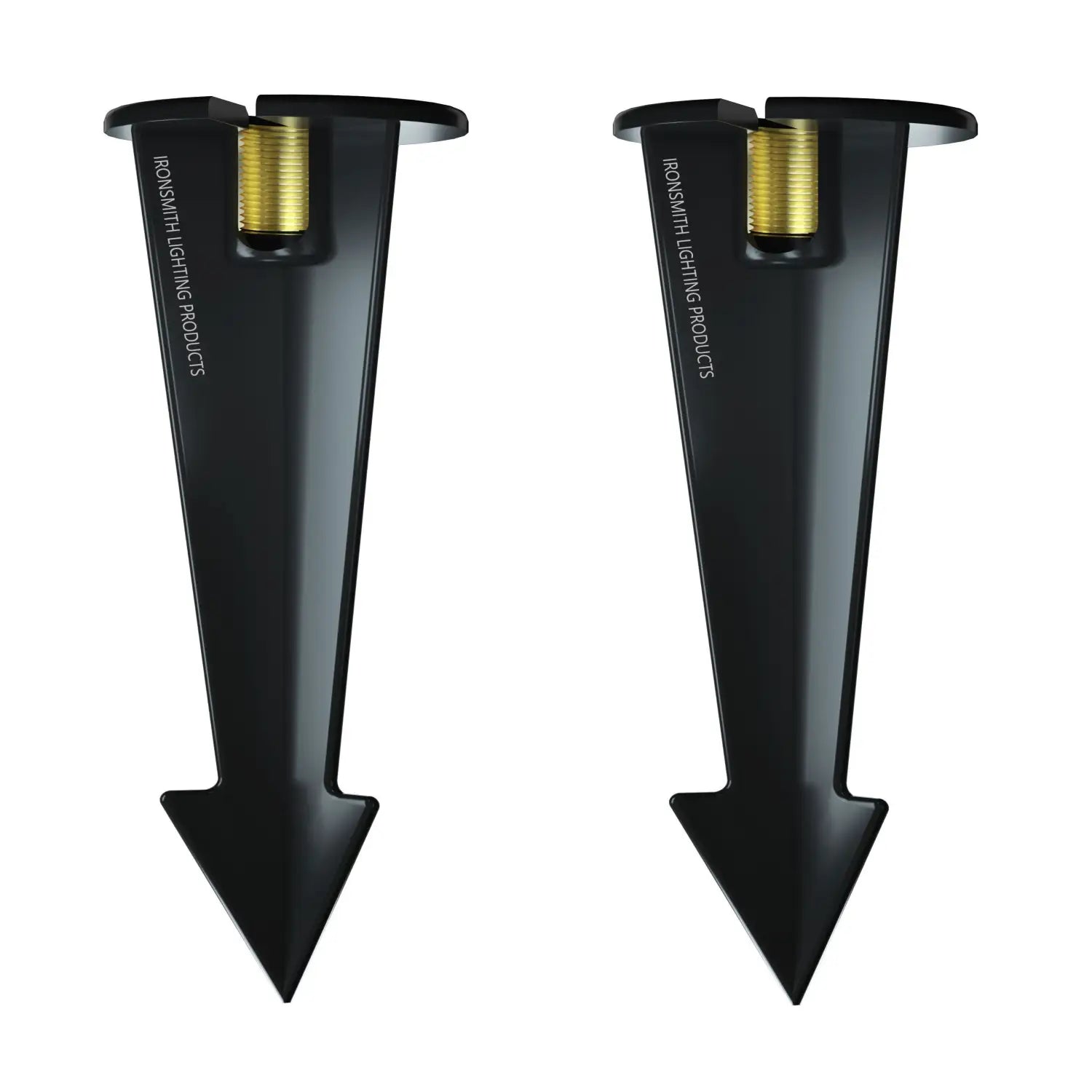 Garden Stakes | 9-Inch In-Ground Solid Brass 1/2’’ NPT Thread 2 Pack - 2 Pack - Spike