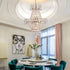 Gold Luxurious Ceiling Light Chandelier with Crystal Design for Modern Interiors - Indoor Hanging Light