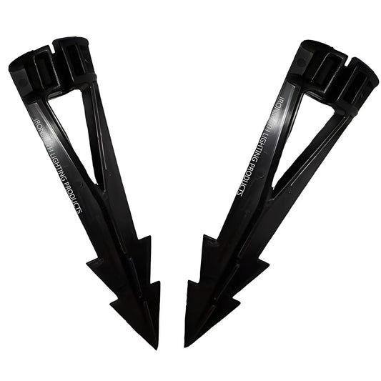 Ground Metal Stakes for 12V Fixtures - Spike Mount with 1/2’’ NPT Thread- Pack(2) - Spike Mount