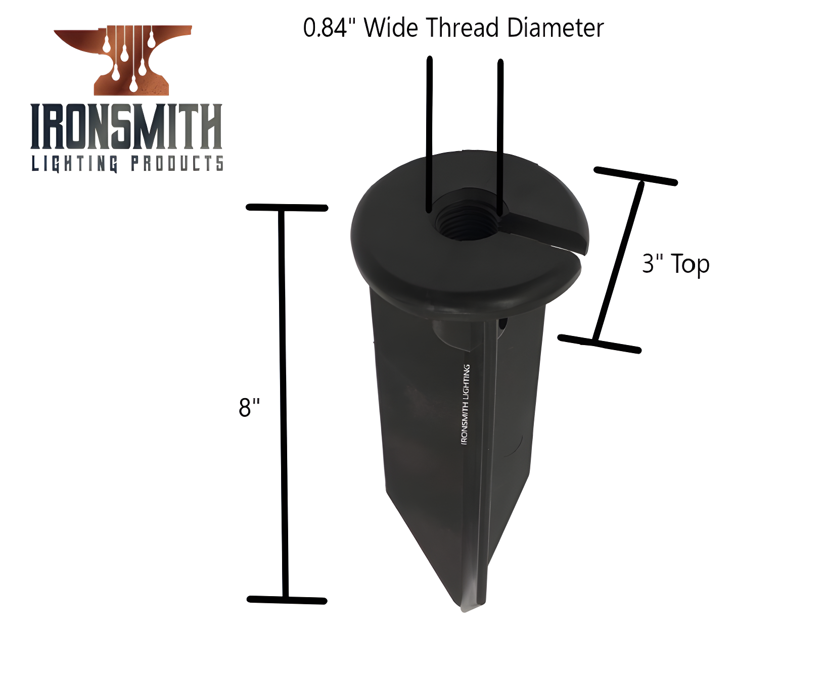 Ground Spikes - 8-Inch In-Ground Stake 1/2’’ NPT Thread - Spike Mount