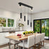 Angelina 6 Light Matte Black Kitchen Island Pendant No Bulb Black 12V Hanging Light