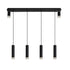 Angelina 6 Light Matte Black Kitchen Island Pendant No Bulb Black 12V Hanging Light