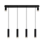 Angelina 6 Light Matte Black Kitchen Island Pendant No Bulb Black 12V Hanging Light