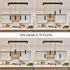 Angelina 6 Light Matte Black Kitchen Island Pendant No Bulb Black 12V Hanging Light