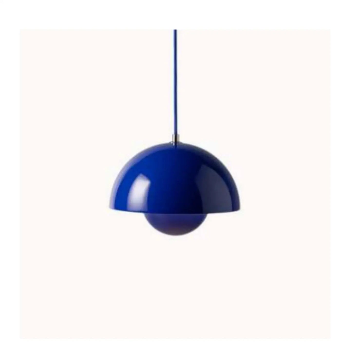 Hanging Light Modern – Adjustable Height Iron Chandelier with LED/Incandescent Compatibility - Klein Blue / 23x23x16cm