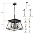 Hanging Lights for Kitchen Island in Rustic Iron Finish - Black - Hanging Light
