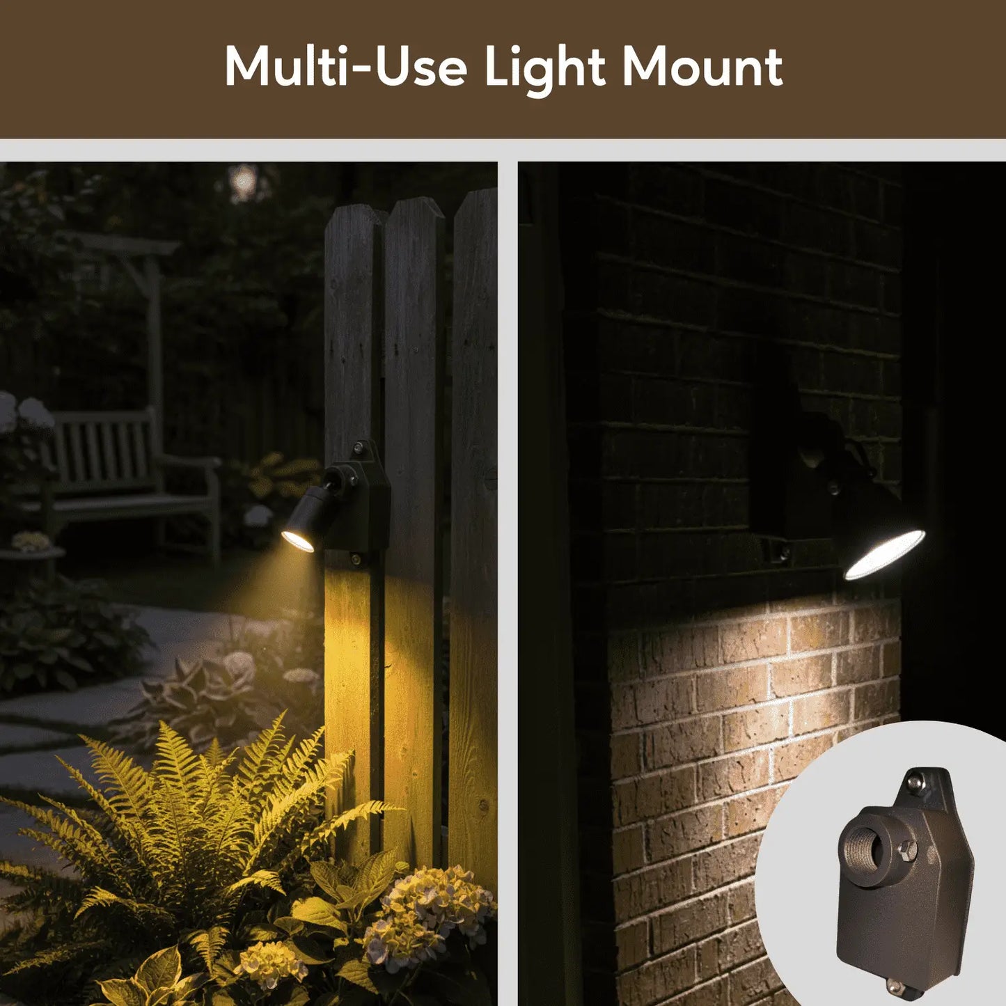 Heavy Duty Aluminum Flush Mount Box for Low Voltage Outdoor Lighting - Accessory