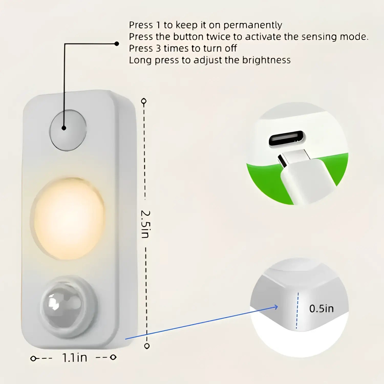 High-Quality Rechargeable Wall Lights With Motion Sensor 4-Pack - Undercabinet Light