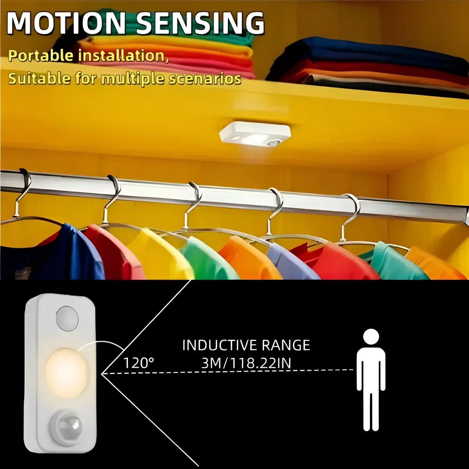 High-Quality Rechargeable Wall Lights With Motion Sensor 4-Pack - Undercabinet Light