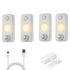 High-Quality Rechargeable Wall Lights With Motion Sensor 4-Pack - Warm - Undercabinet Light