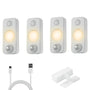 High-Quality Rechargeable Wall Lights With Motion Sensor 4-Pack - Warm - Undercabinet Light
