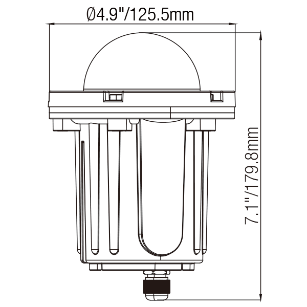 In-Ground Pathway Light with Brass-PVC Housing and Domed Half Lid for MR16 Bulbs - Well Light
