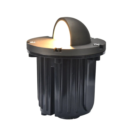 In-Ground Pathway Light with Brass-PVC Housing and Domed Half Lid for MR16 Bulbs - Well Light