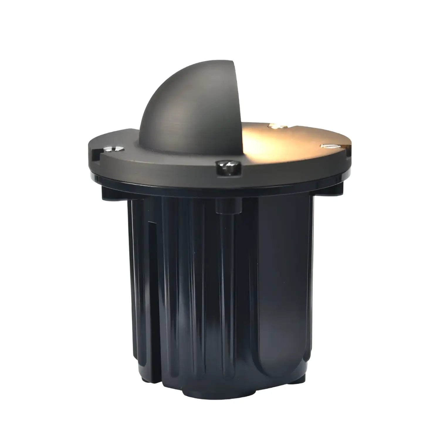 In-Ground Pathway Light with Brass-PVC Housing and Domed Half Lid for MR16 Bulbs - Well Light