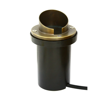 In-Ground Well Light Fixture with Solid Brass Cover (Hood) - Hood - Well Light