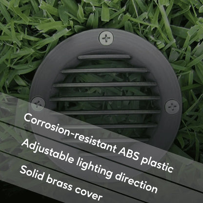 In-Ground Well Modern Light Fixtures with Solid Brass Cover (Louvered) - Louvered - Well Light