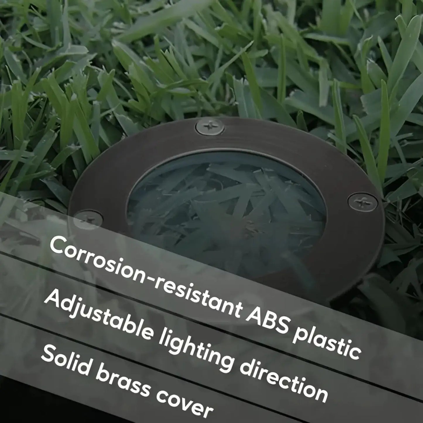 In-Ground Well Modern Lighting Fixtures with Brass Cover (Flat Top) - Flat Top - Well Light