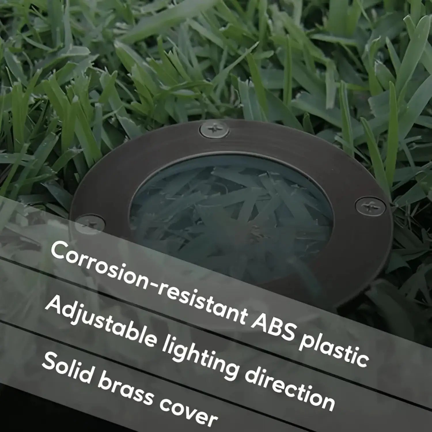 In-Ground Well Modern Lighting Fixtures with Brass Cover (Flat Top) - Flat Top - Well Light