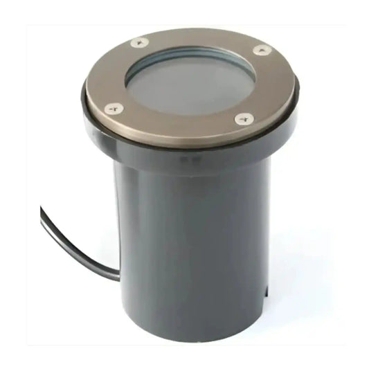 In-Ground Well Modern Lighting Fixtures with Brass Cover (Flat Top) - Flat Top - Well Light