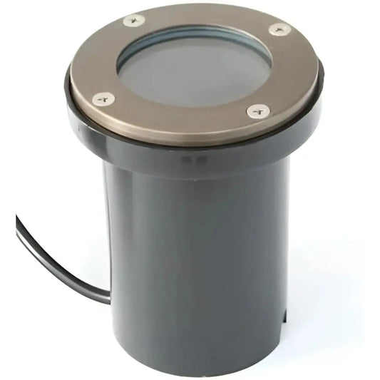 In-Ground Well Modern Lighting Fixtures with Brass Cover (Flat Top) - Flat Top - Well Light