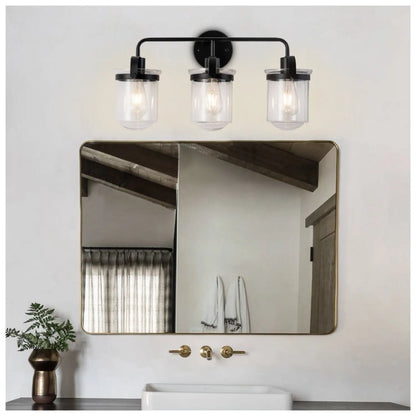 Wall Lights in Modern Black Finish with Glass Shade and E26 Base Black 12V Hanging Light