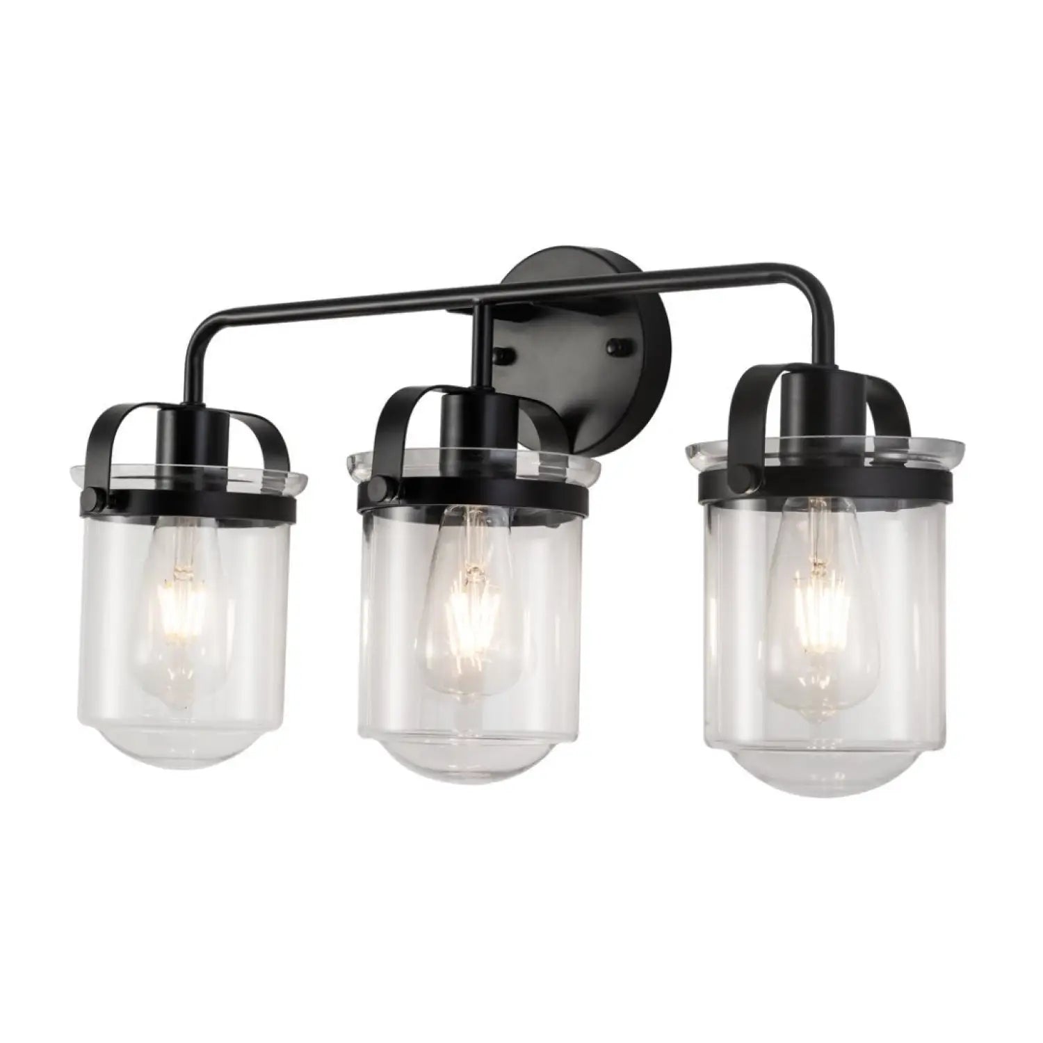 Wall Lights in Modern Black Finish with Glass Shade and E26 Base Black 12V Hanging Light