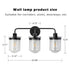 Wall Lights in Modern Black Finish with Glass Shade and E26 Base Black 12V Hanging Light