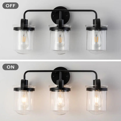 Wall Lights in Modern Black Finish with Glass Shade and E26 Base Black 12V Hanging Light