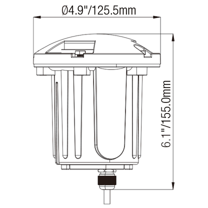 Inground Lights Outdoor with MR16 Socket and Three Direction Turret Design - Well Light