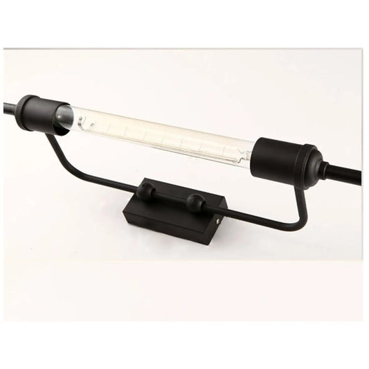 Innovative & American Style Pipe Lamp for Balcony Stairs and Bedside - Black - 12V Hanging Light