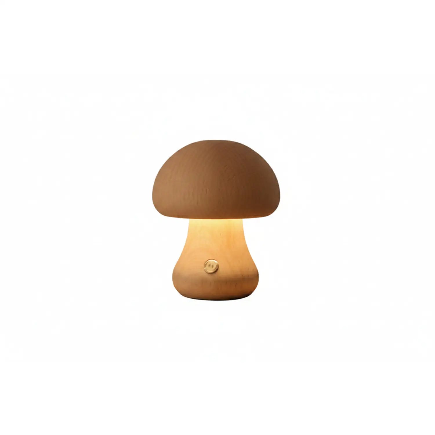 INS Wooden Cute Mushroom LED Night Lamps With Touch Switch - Style C / Beech / 2.4W - Table Lamp