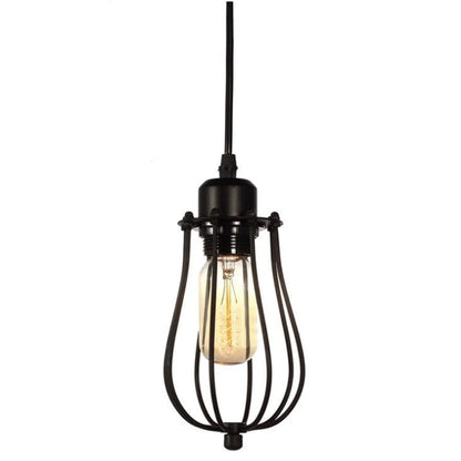 Iron chandelier with metal cage design for modern spaces - Grapefruit - 12V Hanging Light