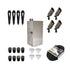 Ironsmith Estate Series™ Solid Brass spot Light Complete 4-Light 12V Landscape Lighting Kit with LED bulbs 50W