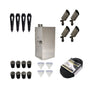 Ironsmith Estate Series™ Solid Brass spot Light Complete 4-Light 12V Landscape Lighting Kit with LED bulbs 50W
