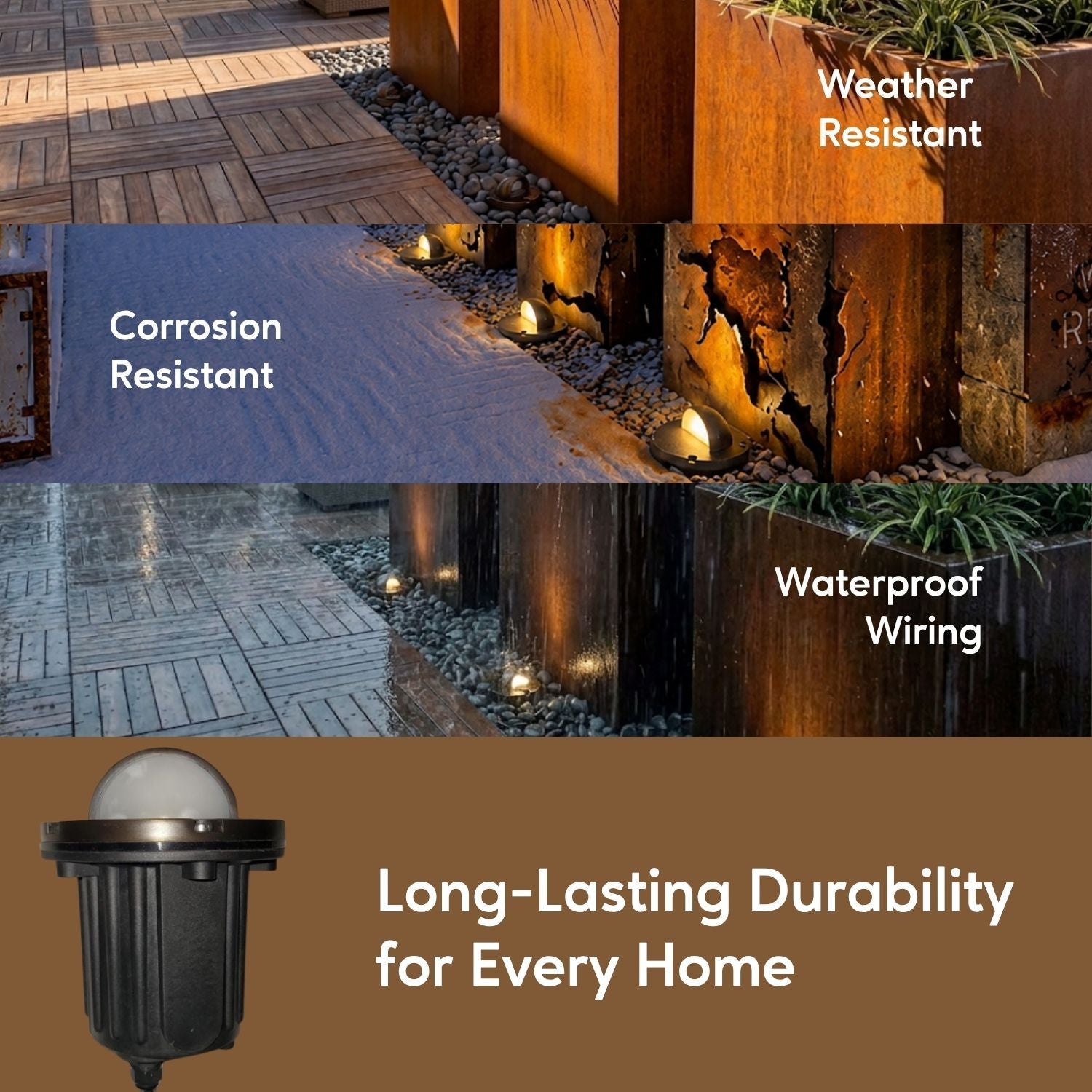 Ironsmith Foundary Series™ Half Moon In-Ground Landscape Lights Housing - Wall Lights