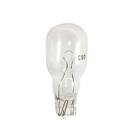 Ironsmith Lighting Products T5 Clear Glass Wedge Base Incandescent Light Bulbs Warm White Light 7 Watt 12 Volt AC or DC