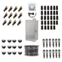 ISL 12V Die-Cast Brass Lighting LED Landscape Kit (12 Spotlights) | 300W Transformer with Timer or Photocell 250 ft