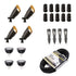 ISL 12V Die-Cast Brass LED Landscape Spotlight Expansion Pack (4 Spotlights) | 100 ft 14/2 Direct Burial Cable 2700K